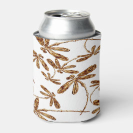 Dragonfly Frenzy Gold Can Cooler Stubby Holder Dosenkühler