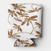 Dragonfly Frenzy Gold Can Cooler Stubby Holder Dosenkühler (Vorderseite)