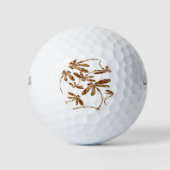 Dragonfly Frenzy Gold Golfball (Vorderseite)