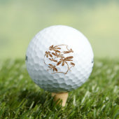Dragonfly Frenzy Gold Golfball (Insitu T-Shirt)