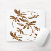 Dragonfly Frenzy Gold Mousepad (Mit Mouse)