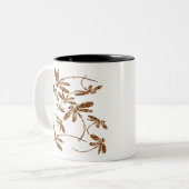 Dragonfly Frenzy Gold Zweifarbige Tasse (Vorderseite Links)