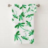 Dragonfly Frenzy Green Badhandtuch Set (Insitu)