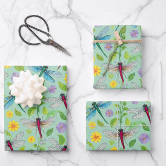 Dragonfly garden geschenkpapier set