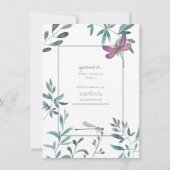 Dragonfly Garden Greenerity auf der White Baby Dus Einladung (Rückseite)