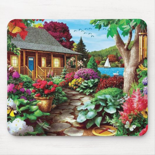 Dragonfly Garden Mousepad (Vorne)