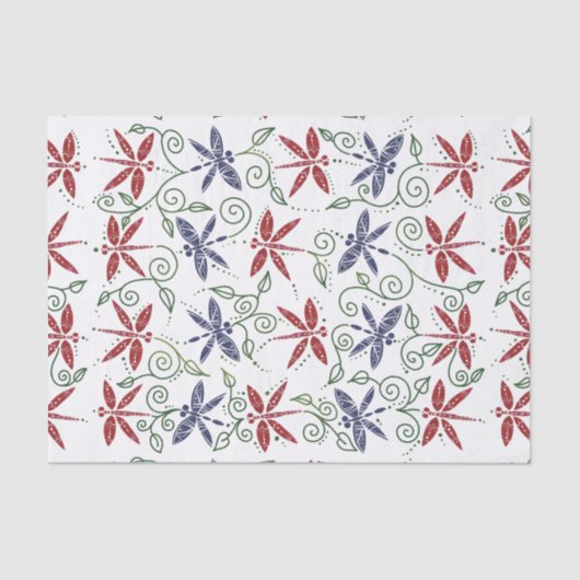 Dragonfly Gardens Seidenpapier (Vorderseite)