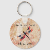 Dragonfly Geblüht Gastgeschenk Hochzeit Schlüssela Schlüsselanhänger (Vorderseite)