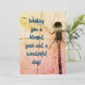 Dragonfly Geburtstagskarte! Einladung (Stehend Vorderseite)