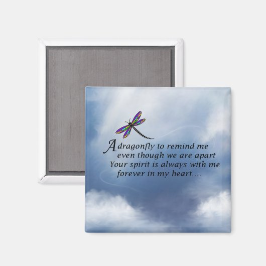 Dragonfly-Gedenkgedicht Magnet (Vorderseite/Rückseite)