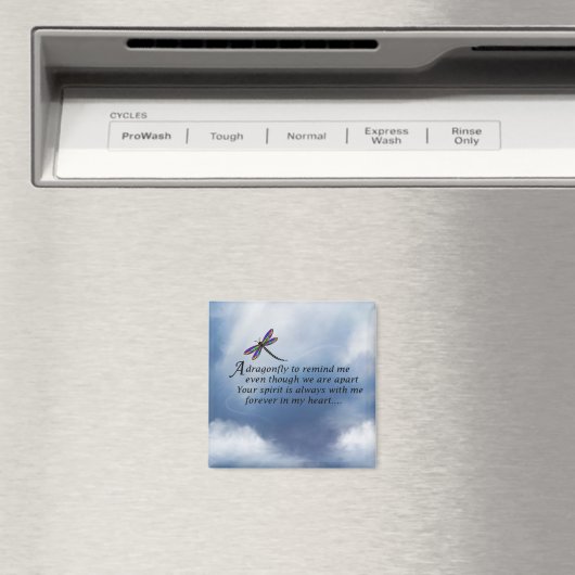 Dragonfly-Gedenkgedicht Magnet (In Situ (Geschirrspüler))