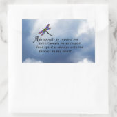 Dragonfly-Gedenkgedicht Rechteckiger Aufkleber (Tasche)