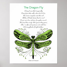 Dragonfly Gedicht von Alfred Lord Tennyson Poster