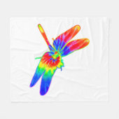 Dragonfly-Gefärbte Krawatte Fleecedecke (Vorderseite (Horizontal))