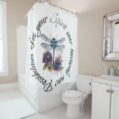 Dragonfly - Geist neuer Möglichkeiten Duschvorhang (Beispiel)