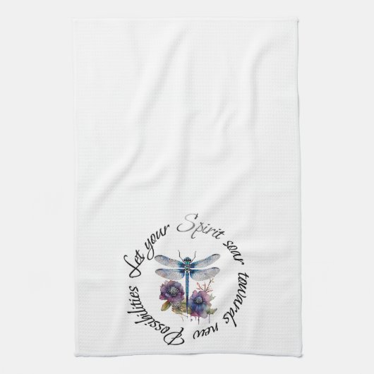 Dragonfly - Geist neuer Möglichkeiten Geschirrtuch (Vertikal)