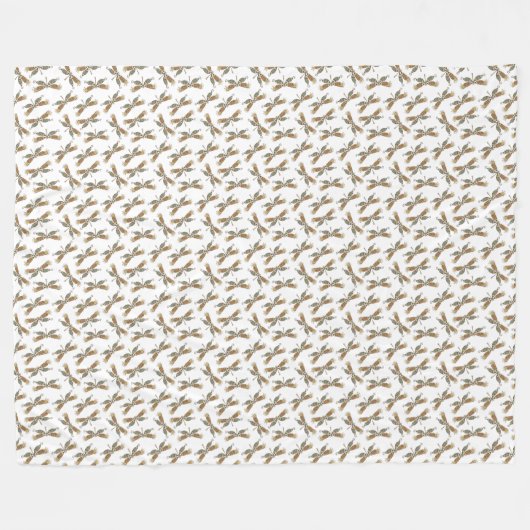 Dragonfly-Geschenk-Fleece-Kreide-Knöchel für Sofa- Fleecedecke (Vorderseite (Horizontal))