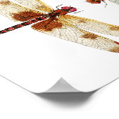 Dragonfly-Gesicht abseits Poster (Ecke)