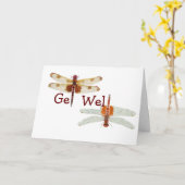 Dragonfly Get Well Card Karte (Gelbe Blume)