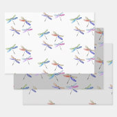 Dragonfly Gift Wrap | Drei Blätter | Wasserfarbe