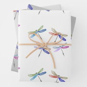 Dragonfly Gift Wrap | Drei Blätter | Wasserfarbe
