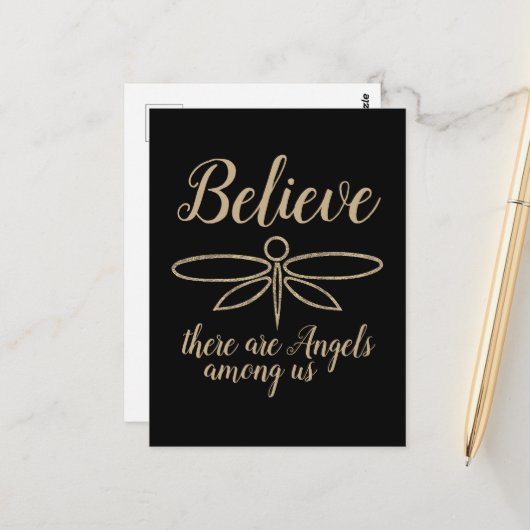 Dragonfly Glaube Postkarte (Vorderseite/Rückseite Beispiel)