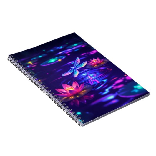 Dragonfly-Glow-Notebook | 6,5 x 8,75" Notizblock (Rechte Seite)