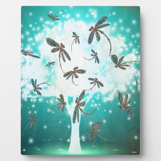 Dragonfly Glow Tree Fotoplatte (Vorderseite)