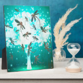 Dragonfly Glow Tree Fotoplatte (Seite)