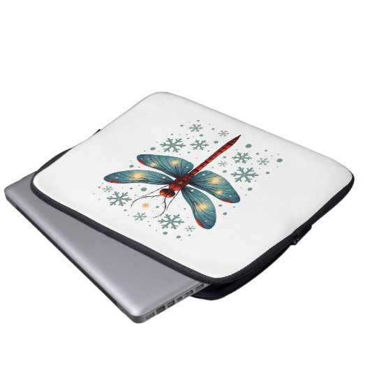 Dragonfly-Glühen Laptopschutzhülle (Vorne Knopf)
