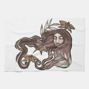 Dragonfly Goddess Nature Liebhaber Sommer Geschirrtuch
