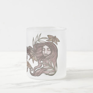 Dragonfly Goddess Nature Liebhaber Sommer Mattglastasse