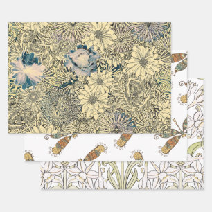 Dragonfly Gold Garden Geschenkpapier Set
