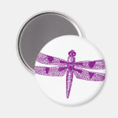 Dragonfly-Grafik-Runde Magnet (Vorderseite/Rückseite)