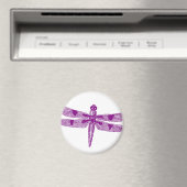 Dragonfly-Grafik-Runde Magnet (In Situ (Geschirrspüler))