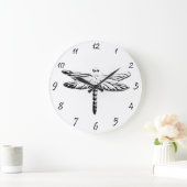 Dragonfly Große Wanduhr (Zuhause)