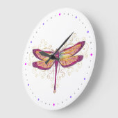 Dragonfly Große Wanduhr (Winkel)