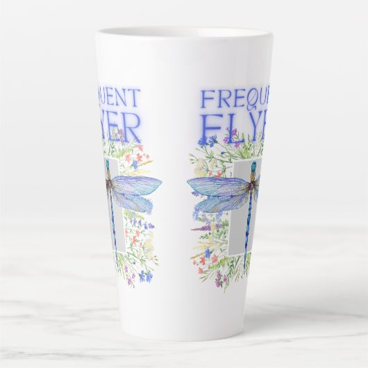 Dragonfly Häufiger Flyer Latte Tasse (Vorderseite)