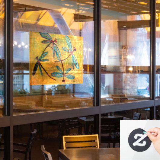 Dragonfly Haze Fensteraufkleber (Restaurantfenster)