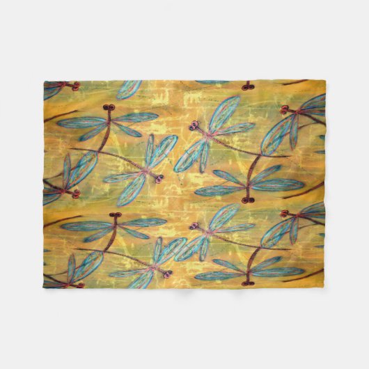 Dragonfly Haze Fleecedecke (Vorderseite (Horizontal))