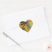 Dragonfly Haze Herz-Aufkleber (Umschlag)