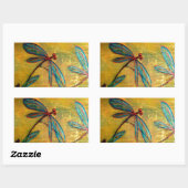 Dragonfly Haze Rechteckiger Aufkleber (Blatt)