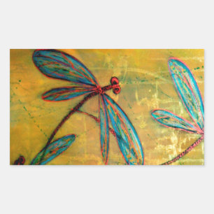 Dragonfly Haze Rechteckiger Aufkleber