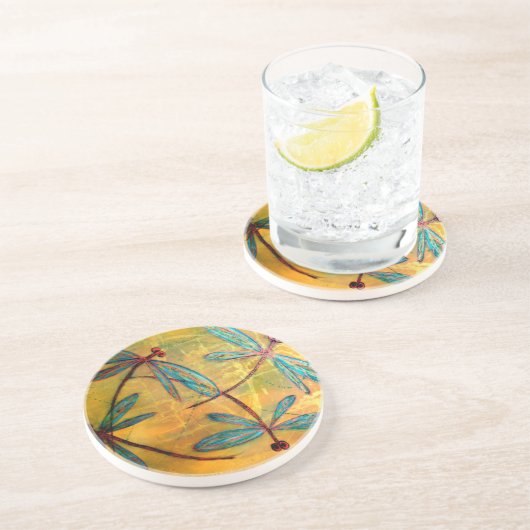 Dragonfly Haze Sandstein Untersetzer (Seite)