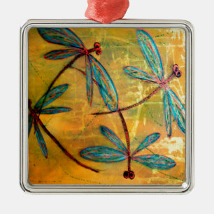 Dragonfly Haze Silbernes Ornament