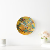 Dragonfly Haze Square Wall Clock Runde Wanduhr (Zuhause)