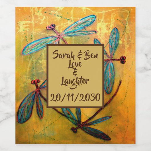 Dragonfly Haze Weinetikett (Einzelnes Label)