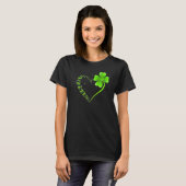 Dragonfly heart Shamrock Heart Clover Happy St. Pa T-Shirt (Vorne ganz)