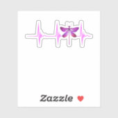 Dragonfly Heartbeat EKG Pulse Nature Insect Dragon Aufkleber (Blatt)