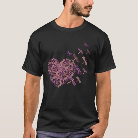 Dragonfly Herz aus dem Herzen Lover Classic  T-Shirt (Vorderseite)